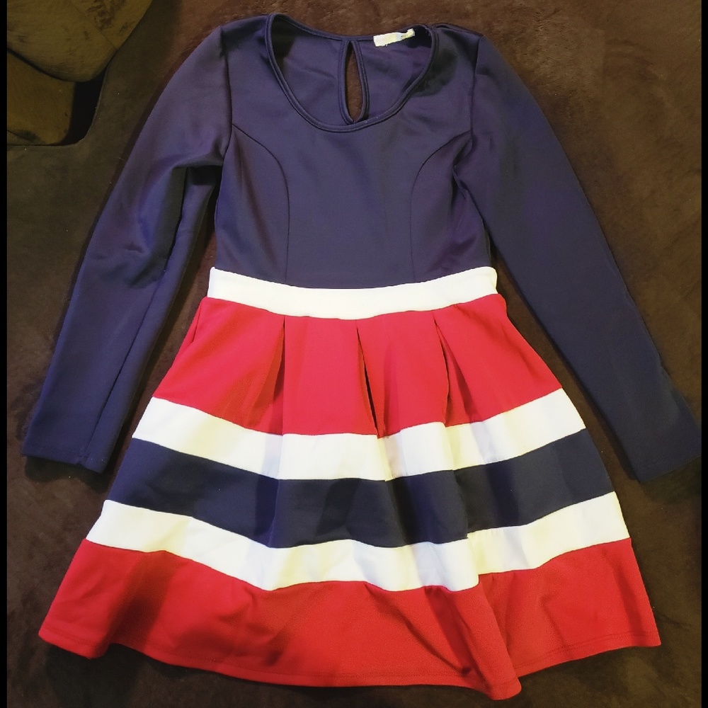 Striped A-Line Dress
